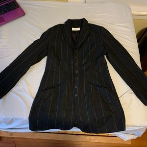 Pin striped black blazer